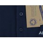 Polo azul de algodôn orgànico para mujeres