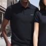 Polo azul de algodón orgánico para hombres