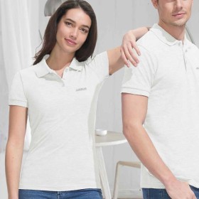 Polo blanc femme en coton bio GOTS