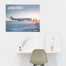 Poster A350-900 Bodenansicht