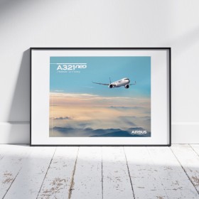 A321neo poster sky view