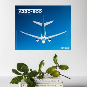 Poster A330-900 vue en vol