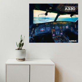 Poster A330neo Cockpitansicht