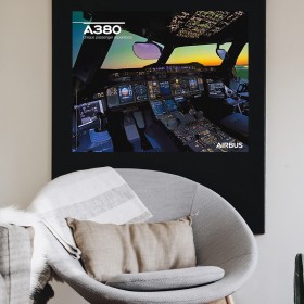 A380 poster cockpit view
