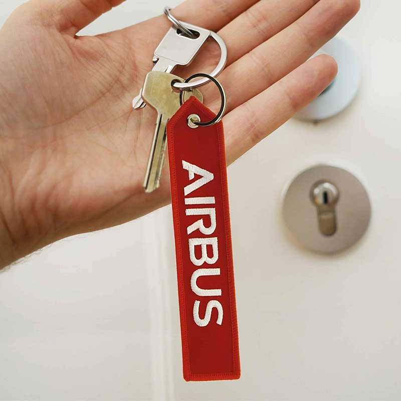 Red Airbus we make it fly key ring