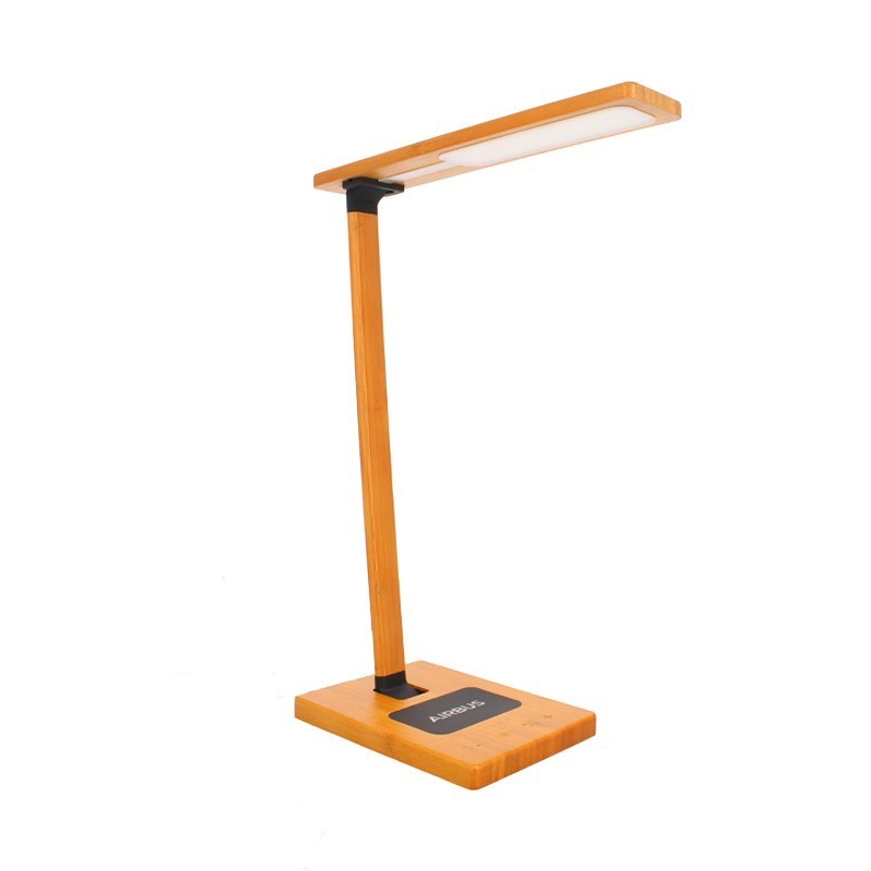 Lampe de bureau en bambou avec logo AIRBUS