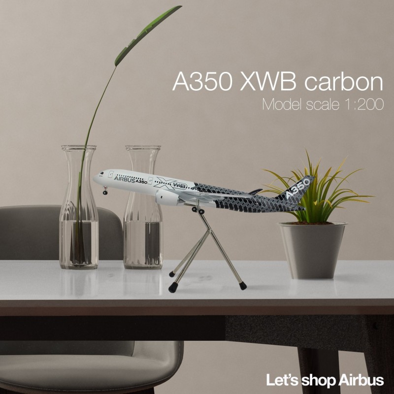 A350 XWB carbon livery 1:200 model