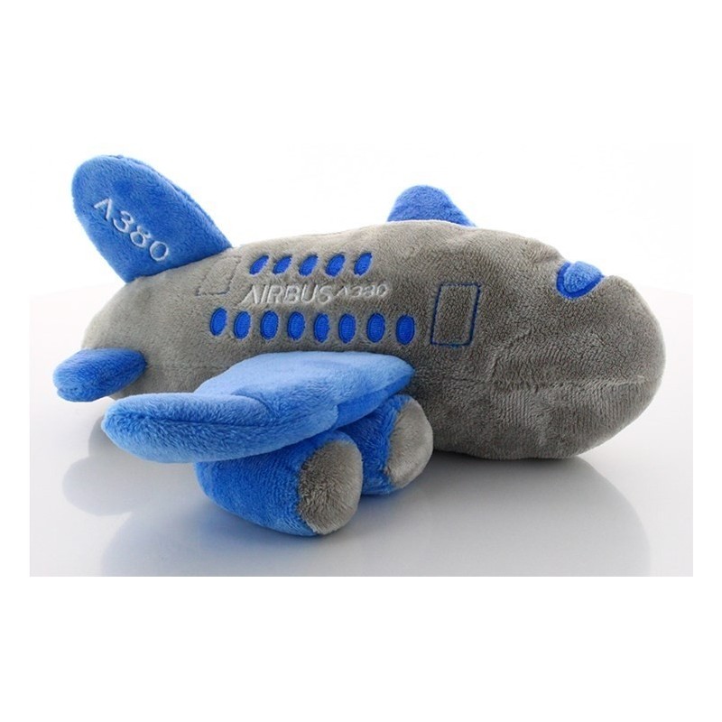 Airbus A380 plush plane blue grey Aircraft model