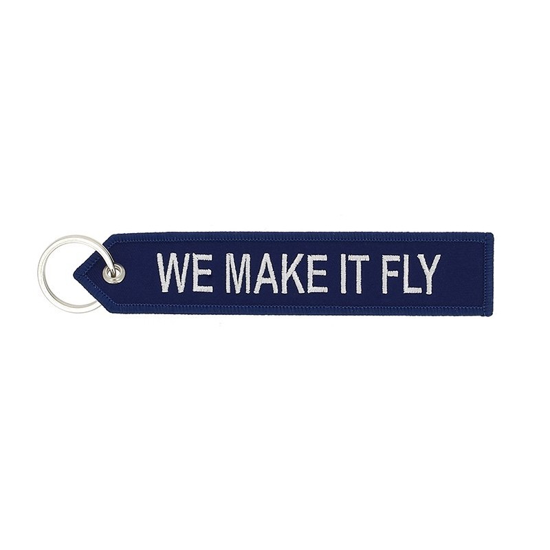 Porte clés bleu Airbus "We make it fly"