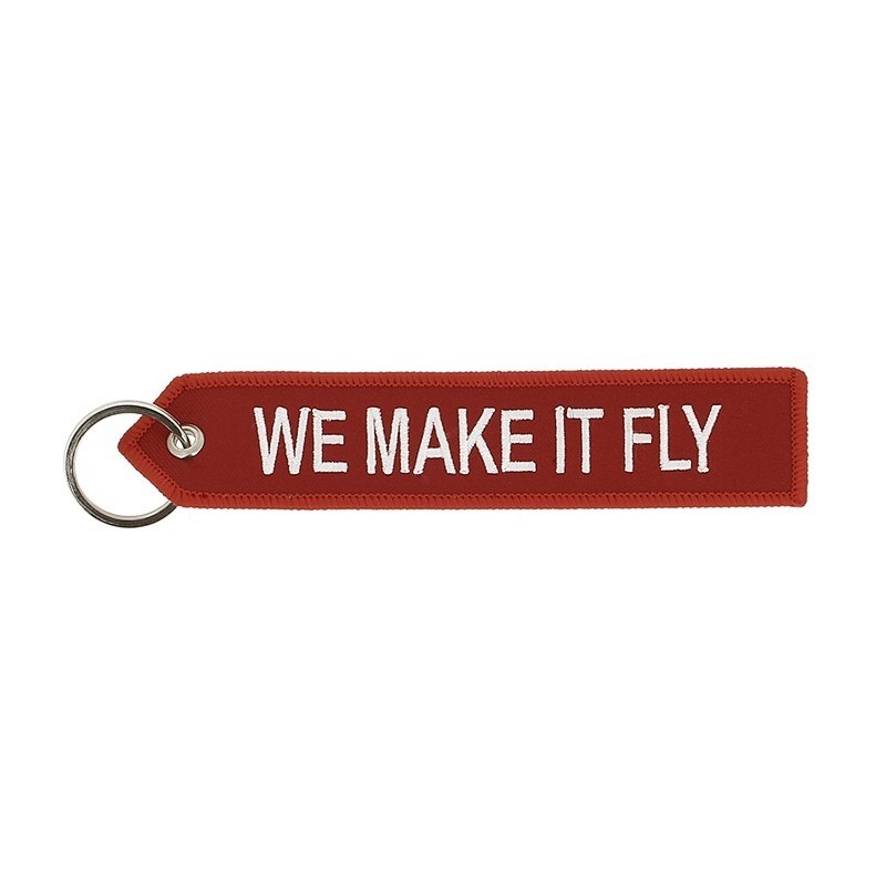 Porte-clés rouge Airbus "We make it fly"