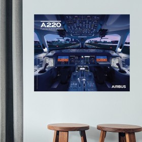 A220 poster cockpit view