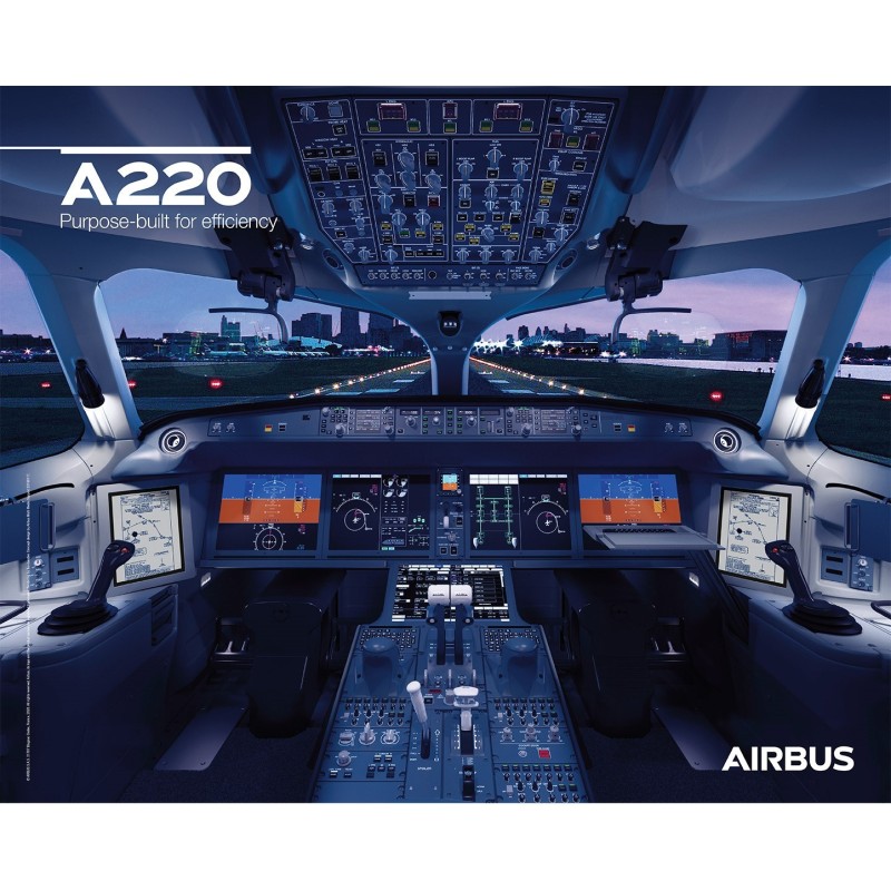 A220 poster cockpit view