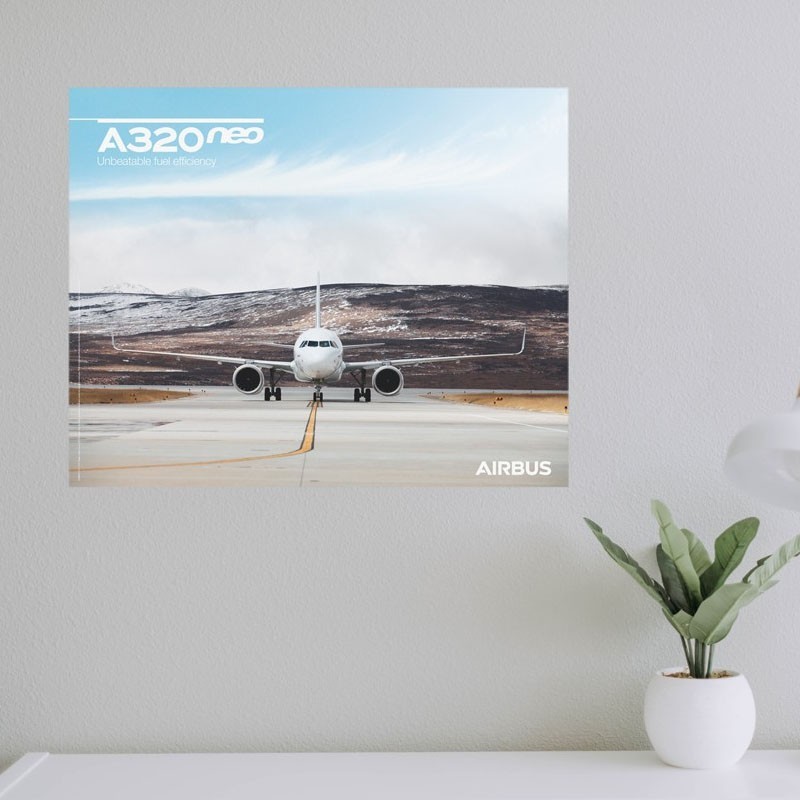 Poster A320neo Vorderansicht