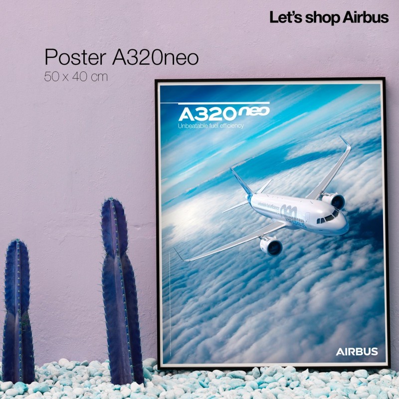 Poster A320neo Luftaufnahme