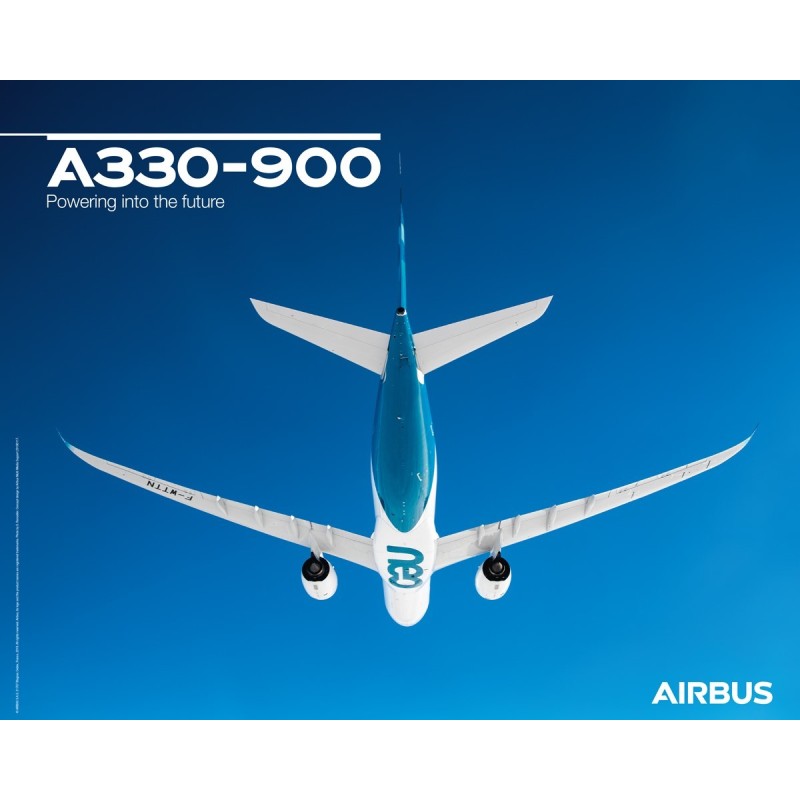 Poster A330-900 vue en vol