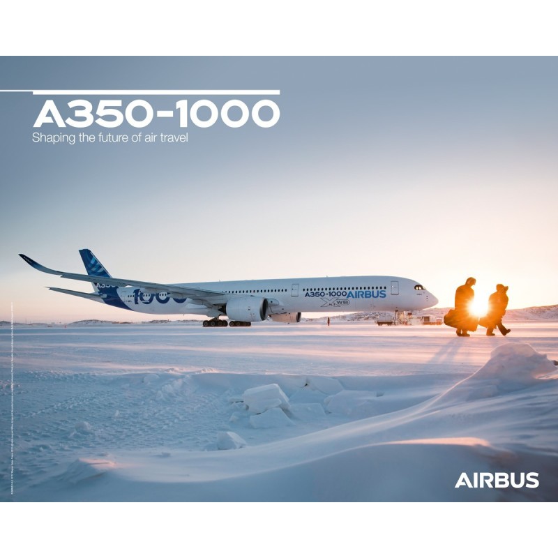 Póster A350-1000 vista al suelo