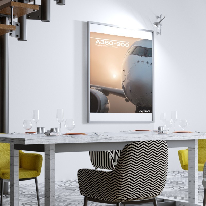 Poster A350-900 Vorderansicht