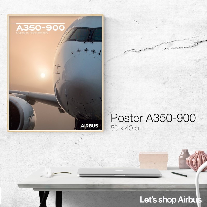 Póster A350-900 vista frontal