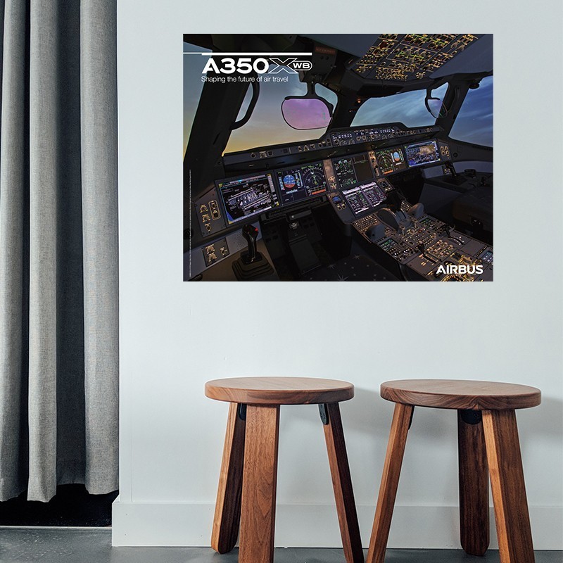 Póster A350XWB vista de la bañera