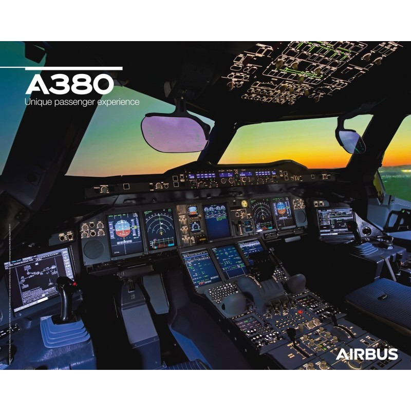 Poster A380 Cockpitansicht