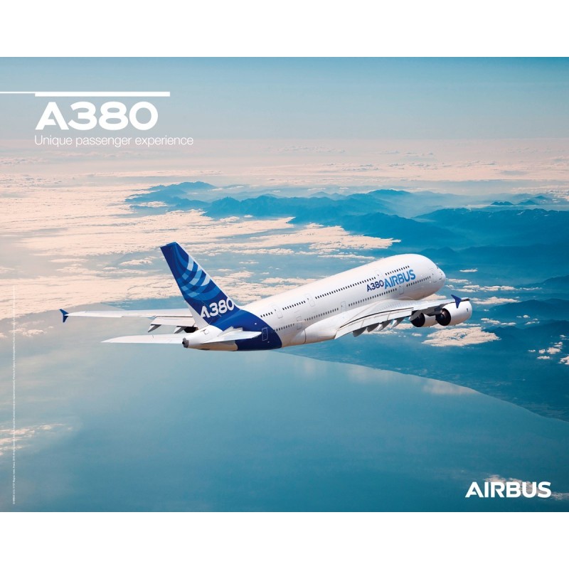 Poster A380 Flugansicht